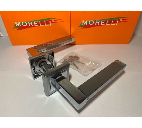 Дверная ручка MORELLI "Sanibel", цвет-мат.хром/хром  MH-39 SC/CP-S 9011214