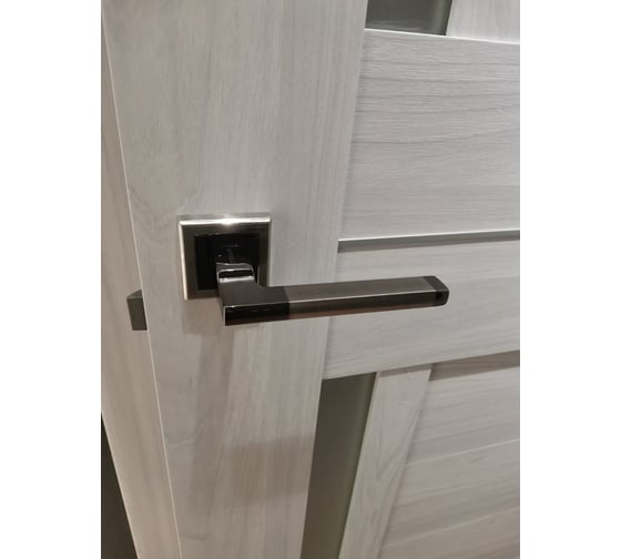 Дверная ручка MORELLI "Pants", цвет-бел. никель/черн. никель DIY MH-35 SN/BN-S 9010559