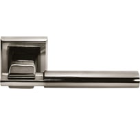 Дверная ручка MORELLI DIY MH-13 SN/BN-S Упоение, на квадратной накладке, цвет - белый никель/черный никель 9010796