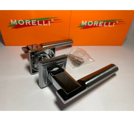 Дверная ручка MORELLI "Упоение", цвет-мат.хром/хром DIY MH-13 SC/CP-S 9010795