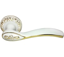 Дверная ручка MORELLI Catherine цвет-белая эмаль/золото  MH-36-CLP W/PG 9011968