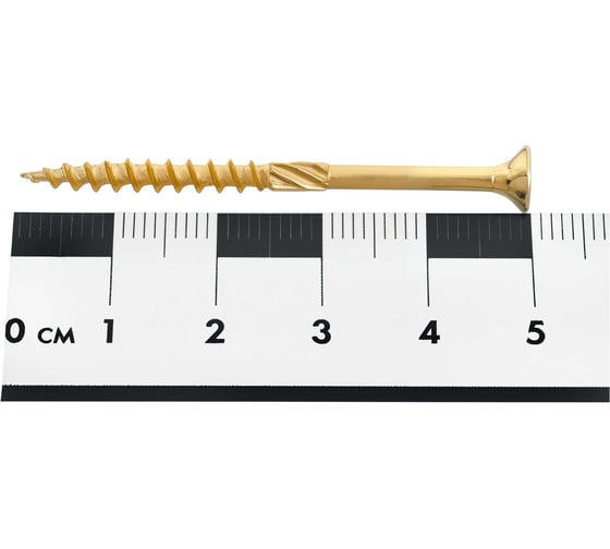 Конструкционный саморез Gigant желтый цинк 3,5x50 пот/г TORX 200 шт 123814