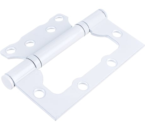 Стальная петля Rucetti накладная без врезки, для межкомнатных дверей белая RFH-100х75х2,5 W 9012549