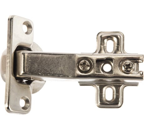 Мебельная петля для угловых дверей Trodos 45° SLIDE-ON с площадкой под саморез 66гр, хедер. 314029