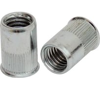 Заклепка с внутренней резьбой КРЕП-КОМП уменьшенный бортик, белый цинк м10х1,5х21 180шт зру10