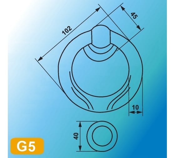 Дверной молоточек МСМ G5 PB/SB Полированная латунь/Матовая латунь 00000000451