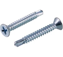 Саморез потайной КРЕП-КОМП цинк 6.3x45 сверло, DIN 7504P, 200 шт. спм6345ф
