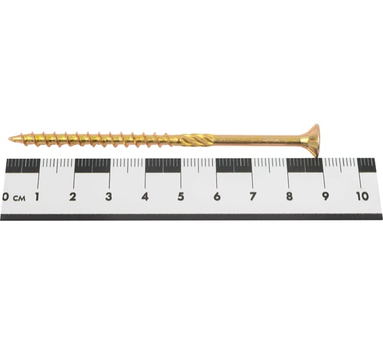 Конструкционный саморез желтый цинк 5x90 пот/г TORX 100 шт Gigant 123819