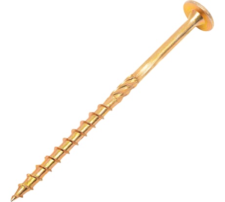 Конструкционный саморез Gigant желтый цинк 6x100 тарельчатый TORX острый 100 шт 123827