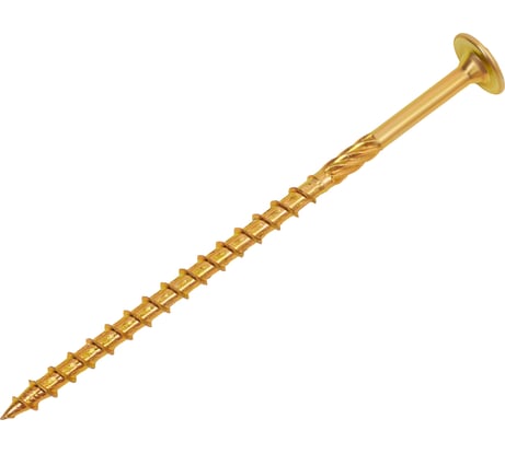 Конструкционный саморез Gigant желтый цинк 6x120 TORX острый 100 шт 123829