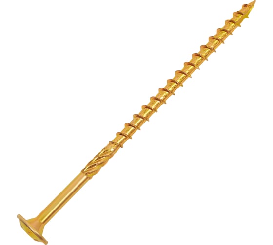 Конструкционный саморез Gigant желтый цинк 6x120 TORX острый 100 шт 123829
