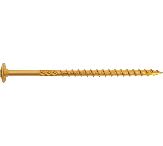 Конструкционный саморез Gigant желтый цинк 6x120 TORX острый 100 шт 123829