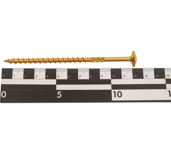 Конструкционный саморез Gigant желтый цинк 6x120 TORX острый 100 шт 123829