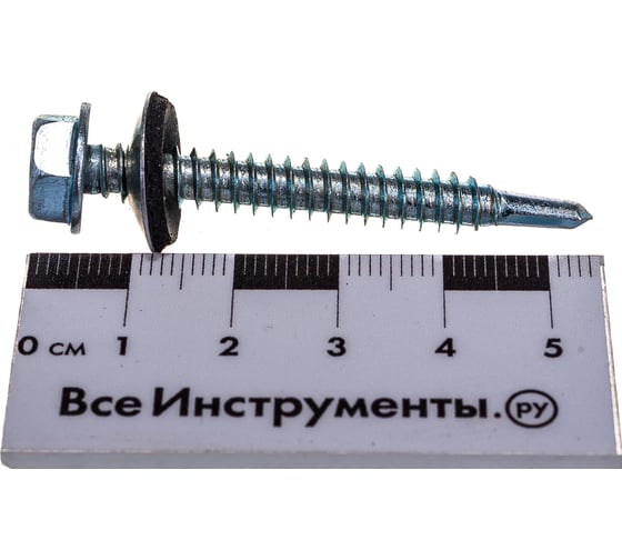 Кровельный саморез с шайбой Kenner EPDM, цинк, 6.3x51, 100 шт. ск6351ф
