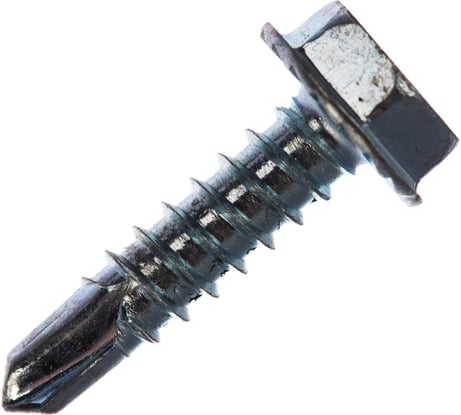 Самонарезающий винт со сверловым концом Grabber HEX 4,8х19 мм Белый цинк 300 шт. 10075H3-300DIY