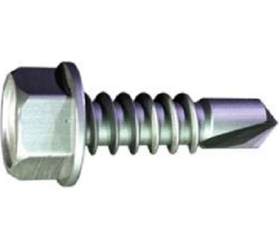 Самонарезающий винт со сверловым концом Grabber HEX 4,8х19 мм Белый цинк 300 шт. 10075H3-300DIY