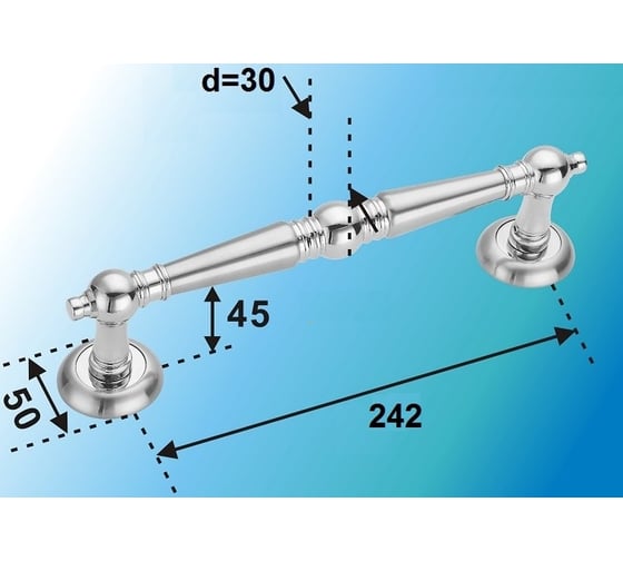 Ручка скоба МСМ B497 MAB 00000003884