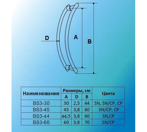 Ручка скоба МСМ BS3-45 CP хром 00000001562