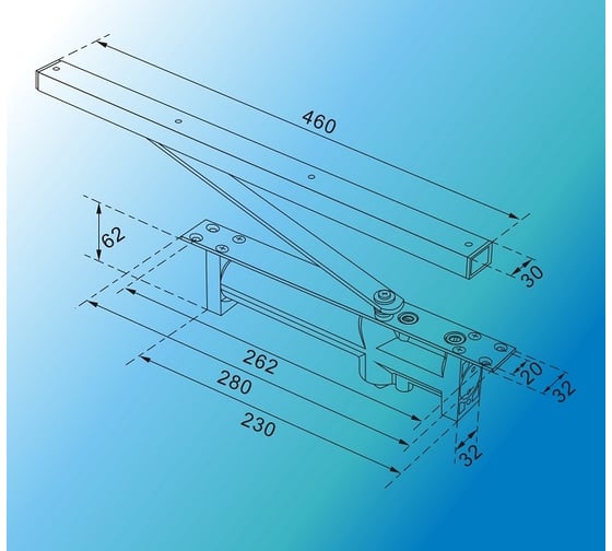 Доводчик МСМ DV 100KG SL Серебро 00000000489
