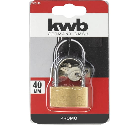 Навесной замок KWB 40 мм 955140