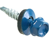 Кровельные саморезы с буром Стройбат 4,8x28 синий 14 шт. 352710