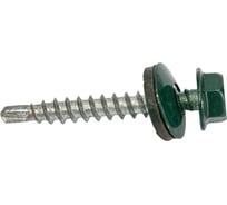 Кровельные саморезы с буром Стройбат 4,8x35 темно-зеленый 100 шт. 203621