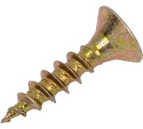 Саморез универсальный КВАДРА 4.5x20 желтый, потайная голова, цинк, кop. 100 шт. 454020007100