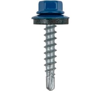 Саморез кровельный КВАДРА 5.5x19 RAL 5005 синий сигнал, кор. 100 шт., сверло PT.3 519500520100