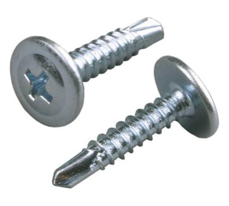 Саморез КВАДРА пресс-шайба, со сверлом, 4.2x19, цинк, уп. 100 шт. 420194000100