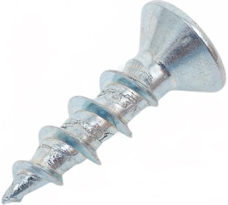 Саморез мебельный КВАДРА острый, 4.1x16 белый цинк, фурнитурный, кор. 100 шт. 411613007101