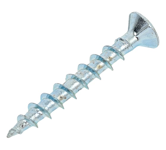 Шуруп оконный КРЕП-КОМП крупная резьба, Белый цинк 4.1x30 Kn, 50 шт. ош430мф 1