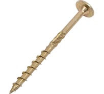 Саморез 23 Болта 6x80 мм, по дереву, с прессшайбой, Тorx, ЖЦ, 10 шт. спд680к