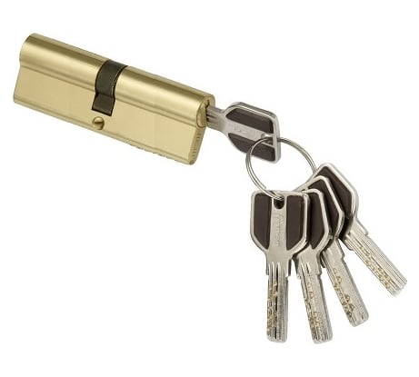 Цилиндровый механизм DAMX перфо.ключ-ключ C90mm PB 00000003403