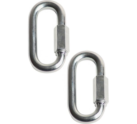 Карабин MoyDvor винтовой с фиксатором 10мм, 2ШТ. Подвес качелей крепежный для детских площадок, боксерской груши МойДвор. ТАК00310(2)