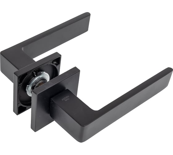 Дверная ручка ADDEN BAU фалевая, на квадратной накладке GRANE Q560 BLACK матовый черный 940002024096
