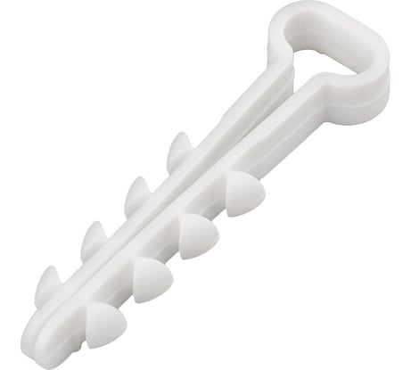 Прямоугольный дюбель-хомут, 5-8 мм, белый, 100 шт. REXANT 07-4608