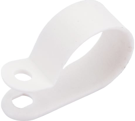Кабельная скоба под винт REXANT 20 мм, белая, 50 шт. 07-4420
