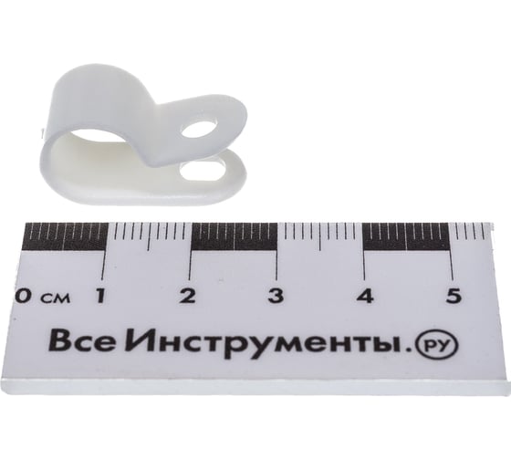 Кабельная скоба под винт REXANT 9 мм, белая, 50 шт. 07-4409