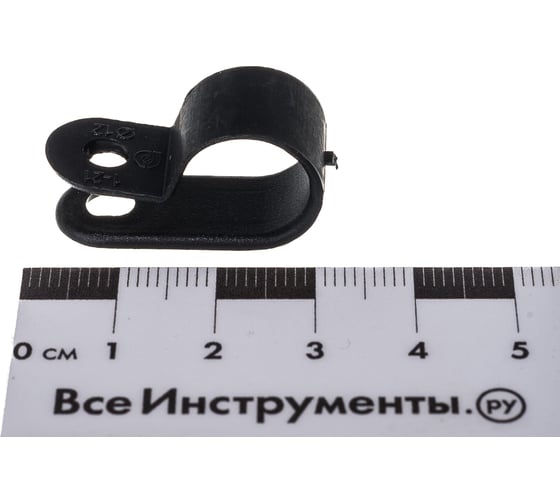 Кабельная скоба под винт REXANT 12 мм, черная, 50 шт. 07-4412-1