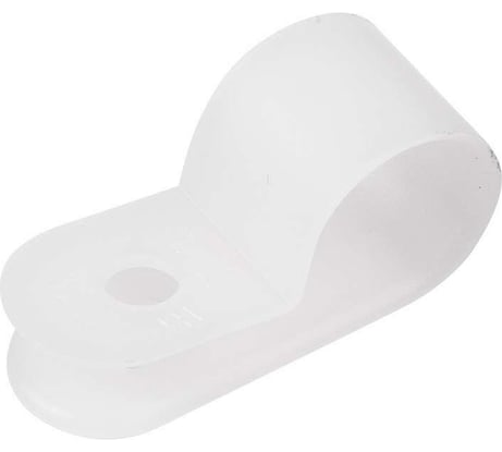 Кабельная скоба под винт REXANT 6 мм, белая, 50 шт. 07-4406