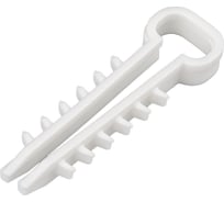 Прямоугольный дюбель-хомут, 5-10 мм, белый, 100 шт. REXANT 07-4610