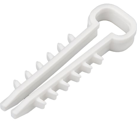 Прямоугольный дюбель-хомут, 5-10 мм, белый, 100 шт. REXANT 07-4610