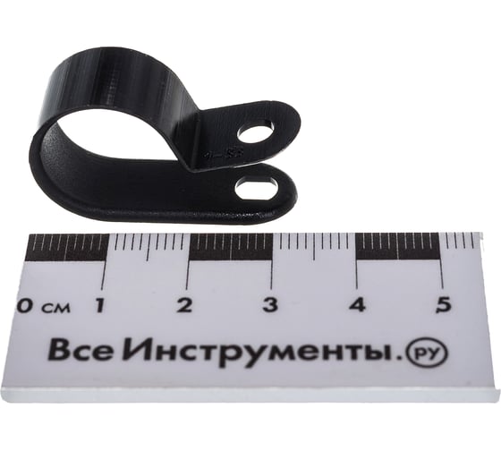 Кабельная скоба под винт REXANT 16 мм, черная, 50 шт. 07-4416-1