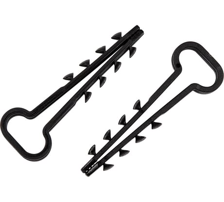 Нейлоновый прямоугольный дюбель-хомут REXANT 6-12 мм, черный, 100 шт. 07-4614