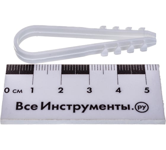 Нейлоновый дюбель-хомут REXANT 11-18 мм, белый, 100 шт. 07-4502