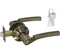 Ручка-защелка НОРА-М стар.бронза АА-01 ключ/фикс. 5693