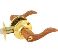 Ручка-защелка НОРА-М тем.дерево/золото ЗВ1-01 ключ/фикс. 5084