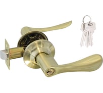 Ручка-защелка НОРА-М NEW мат.золото ЗВ3-01 ключ/фикс. 15661