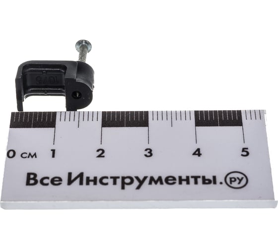 Плоский крепеж кабеля REXANT 10x5 мм, черный 50 шт 07-4211-1