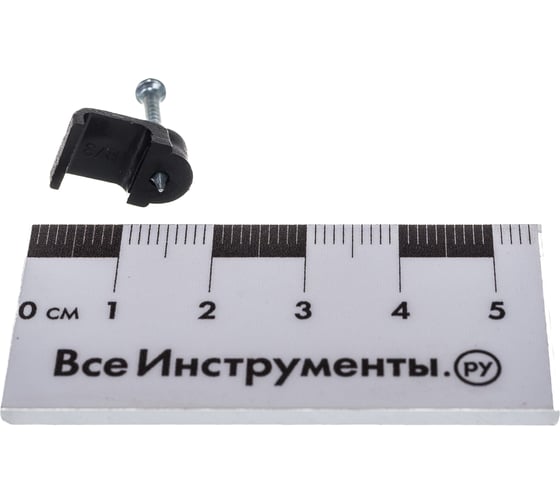 Плоский крепеж кабеля REXANT 8x3 мм, черный 50 шт 07-4207-1
